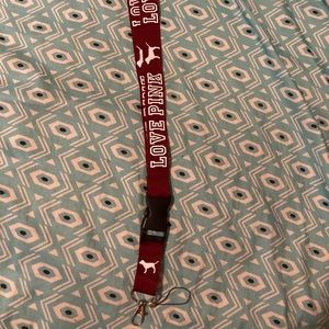 Burgundy PINK lanyard